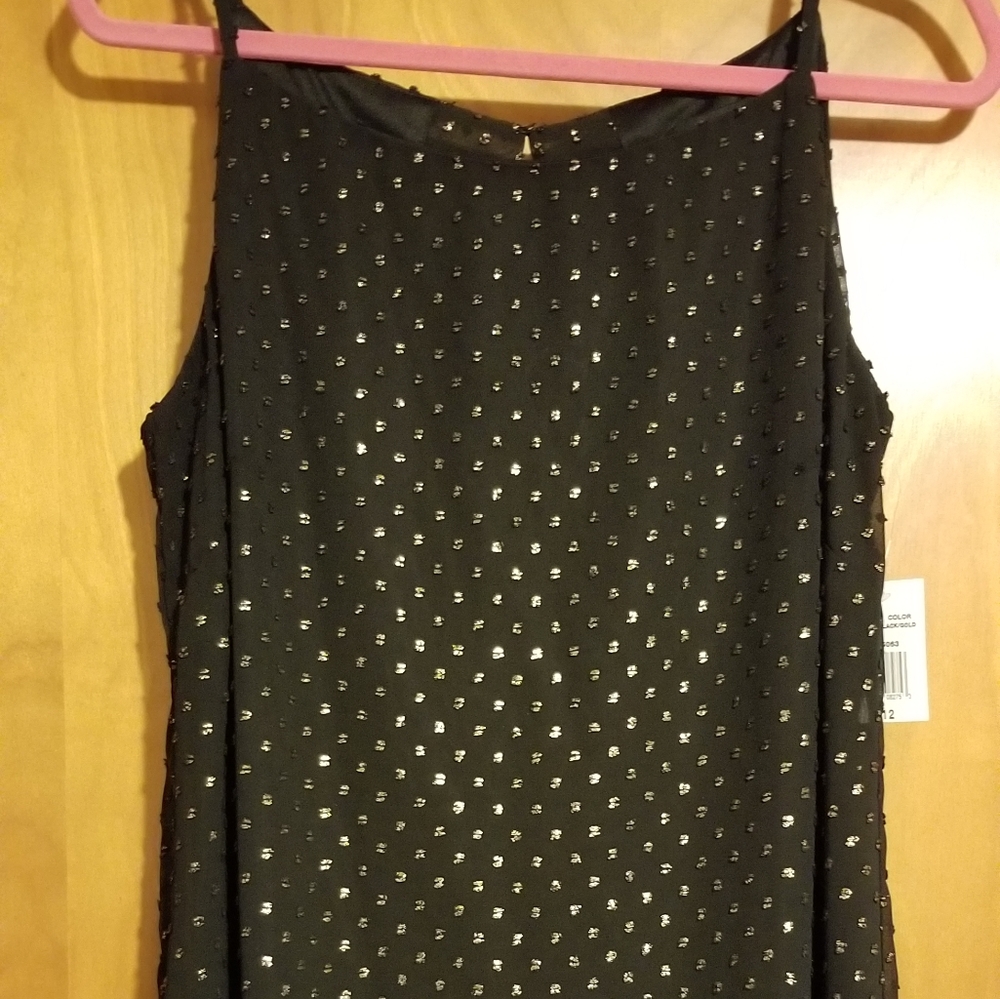 Size 12 black with gold dot dress